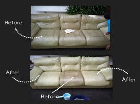 Cuci sofa before after