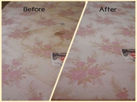 Cuci Spring bed befre after